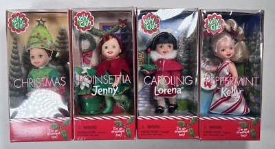 Куклы с рождественским орнаментом Kelly Club. 2001 Украшения набор из 4 Рождественский набор новый - Изображение 1 из 4