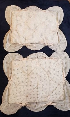 Pottery Barn Kids Millie гребешок в горошек 2 стандартных наволочки  - Изображение 1 из 4