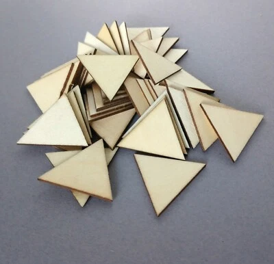 Triangle Shape Blank Tokens Counters Wooden Tiles Board Games RPG & Tabletop - Image 1 of 4
