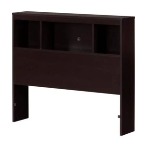 South Shore Kids Headboard Twin-Size Bookcase Chocolate Brown Solid Wood Natural - Picture 1 of 9
