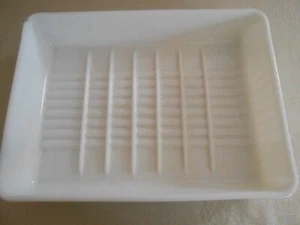 Vintage McKee S-85123 Milchglas Kühlhaus Kühlschrank/Fleisch 14 x 10 x 2 Zoll - Bild 1 von 5