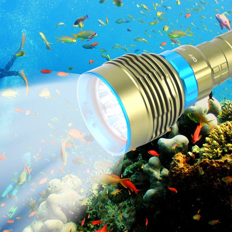 90000lm 7xxm-l2 LED Scuba Diving Underwater 200m Flashlight Torch CH 3x26650