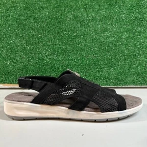 Walking Cradles Spencer Sandals Comfort Slingback Leather Black Womens 11 M - Picture 1 of 12