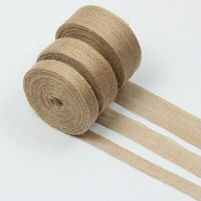 10M Hemp Rope Jute Webbing Tape DIY Craft Straps Burlap Ribbon Sewing Trim - Image 1 of 4