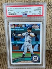 2011 Topps Diamond Anniversary Ichiro PSA 10 Factory Set Limited edition #385