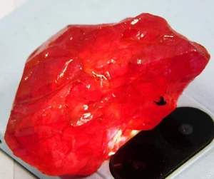 Huge 220.85 Ct Natural Earth Mined Red Ruby Rough CERTIFIED Loose Gemstone AAA+ - Picture 1 of 6