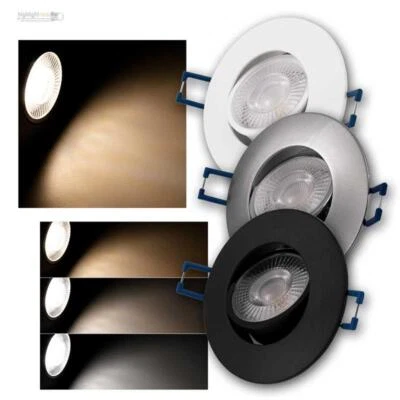 MCSHINE LED Decken-Einbau-Leuchte schwenkbar 230V 4,5W Einbau-Strahler Spot Lampe Ø 90mm