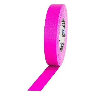 Pro Tapes Neon Pro Gaffer Tape Fluorescent Pink 1" x 50 yds.