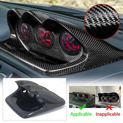Carbon Fiber For 2002-07 Subaru Impreza WRX STI 7-9th GDA Triple Gauge Pod 60mm - Image 1 of 4