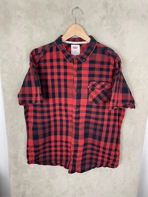 Men's Levis Plaid Short Sleeve Shirt Size XL Extra Large Collared Summer Casual - Image 1 of 4