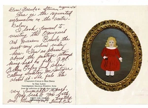 1975 AUTOGRAPH LETTER by Childrens Illustrator ROSE LABRIE re WALT KUHN PAINTING - Picture 1 of 3