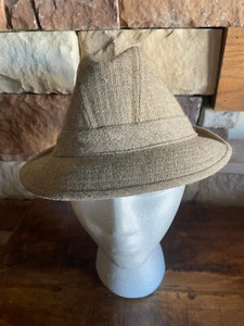 Vintage Pendleton Wool Fedora Tweed Hat Size 7 3/8 - Picture 1 of 7