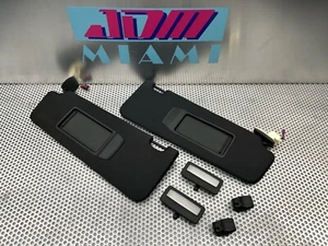 2009-2015 BMW 750i 750Li Front Sun Visors Black Left + Right Side - Picture 1 of 6