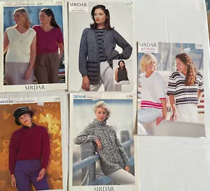 SIRDAR #5150, #5182, #5324, #5396 & #5445 Womens HN Sweater size 26-44 chest - Picture 1 of 1