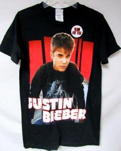 Justin Bieber Womens X-Small Short Sleeve Screened Graphic Slim Fit Tee C1 968
