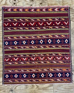 Antique Caucasian Flat Weave Geometric Design Kilim Rug - Picture 1 of 12