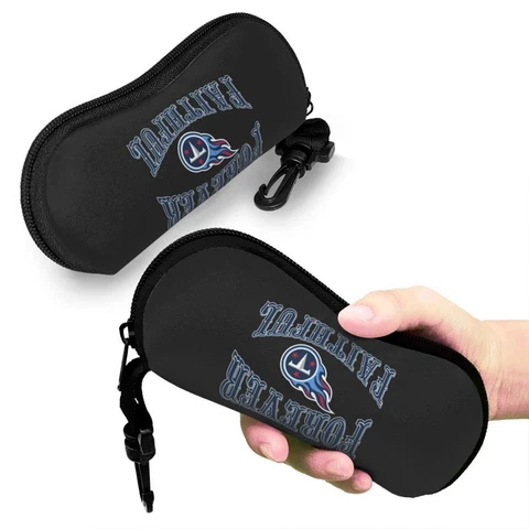 Forever Faithful Tennessee Titans Glasses Case Portable Sunglasses Pouch Bag Cover