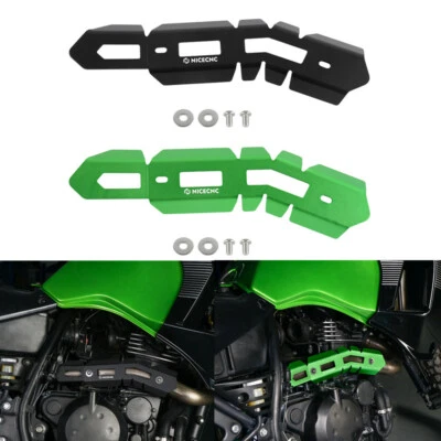 Bonita cubierta protectora de tubo de cabezal silenciador silenciador CNC para Kawasaki KLR 650 2008-2018 Foto 1 de 4