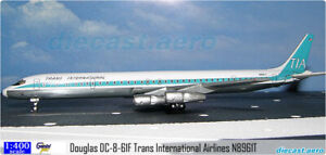 **Rare* McDonnell Douglas DC-8-61F Trans International Airlines N8961T 1:400