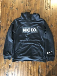 Nike Kids Unisex Dri-Fit Pullover Lightweight Hoodie Black Size S DC9013-010 - Picture 1 of 7