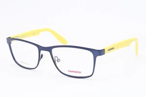 NEW CARRERA CARRERINO HNN DARK BLUE YELLOW AUTHENTIC DESIGNER EYEGLASSES 49-17 - Picture 1 of 4