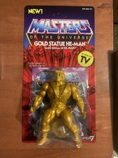 MOTU VINTAGE MASTERS OF THE UNIVERSE SUPER7 FILMATION GOLD STATUE HE-MAN NEW