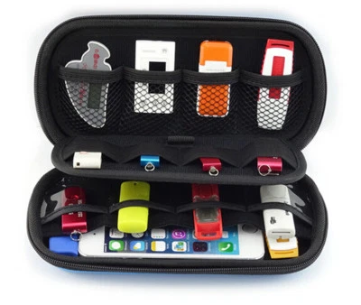 Travel Organiser Medium USB Flash Drives, Memory Cards, Cables, Hard Drive Black - Image 1 of 4