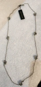 Ann Taylor Necklace Silver Tone Knots Rope Chain NWT 15" Long - Picture 1 of 5