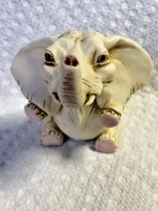 Harmony Kingdom Art Neil Eyre Designs Baby Elephant pink wrinkled older 2002