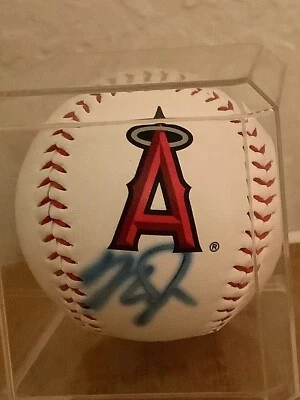 Mike Trout Autographed Signed Angels Logo Baseball PSA Authenticated MLB  - Image 1 of 3