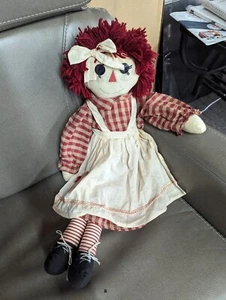Vintage Raggedy Ann Puppe 27" Zoll braucht eine gute Reinigung - Bild 1 von 5