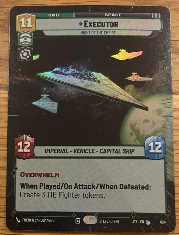 STAR WARS UNLIMITED TCG JUMP TO LIGHTSPEED HYPERSPACE FOIL: EXECUTOR - Image 1 of 1