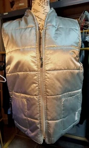 Giubbotto sportivo imbottito reversibile zip intera argento e grigio Liz Claiborne taglia Med - Foto 1 di 8