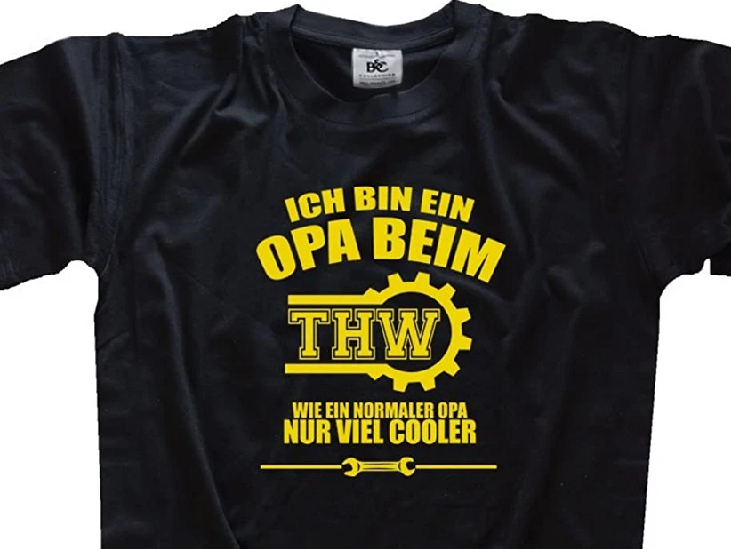 Ich bin ein Opa beim THW Katastrophenschutz Feuerwehr freiwillige T-Shirt - Bild 1 von 1