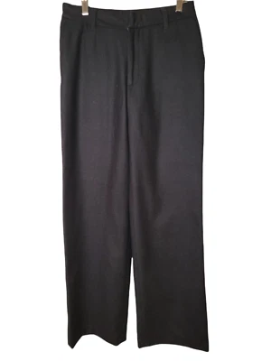 Pantalones de lana para mujer Old Navy talla 4 negros forrados con frente plano Foto 1 de 4
