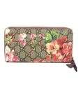 Gucci Gg Blooms Zip Around Long Wallet Card Case Coin Floral Pink 404071