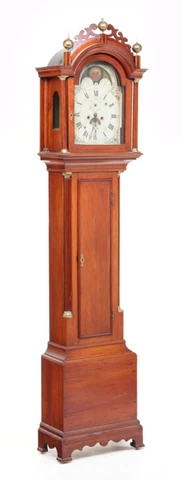 Antique Late 18th Century New England Roxbury Style Tall Case Grandfather Clock Cover
