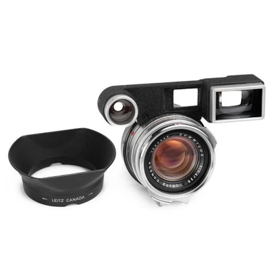 Leitz Leica M Summilux 1.4/35mm Steel Rim 11870 early 1960 Lens & Ollux hood - Image 1 of 4