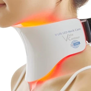 Made in Korea LED Red Light Therapy Neck Mask Anti-Wrinkle Smoother Firmer Skin - Picture 1 of 7
