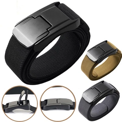 Quick Release Work Belt Tactical Men Army Webbing Nylon Military Waistbelt UK