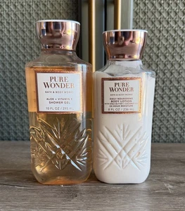 Bath & Body Works Pure Wonder Aloe Shower Gel 10 fl oz + Body Lotion 8 fl oz - Picture 1 of 4