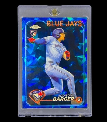 ADDISON BARGER ROOKIE BLUE REFRACTOR CRACKED ICE HOLO Chrome Non Auto - TORONTO - Image 1 of 4