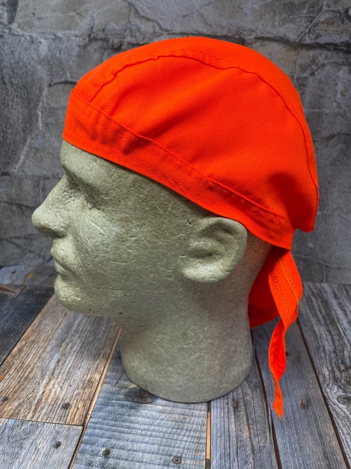 Zan Headgear Z142 Hi-Viz 橙色 Flydanna 头巾 骑行者 自行车 安全 骷髅帽 — 第 1/4 张图片