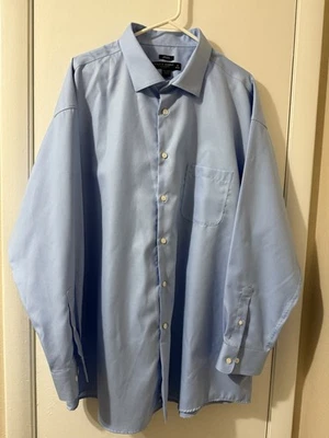 Pronto Uomo Blue Executive Fit Non Iron Button Up Shirt Men’s 19 34/35 - Image 1 of 4