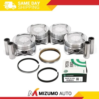 Pistons w/ Rings fit 96-00 Honda Civic Del Sol 1.6 D16Y D16Y5 D16Y7 Y8 - Image 1 of 4