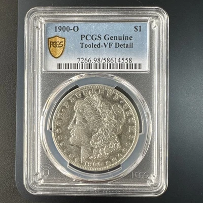 1900-O New Orleans Morgan Silver, PCGS Genuine VF98, Detail Tool Mark Under Chin - Image 1 of 3