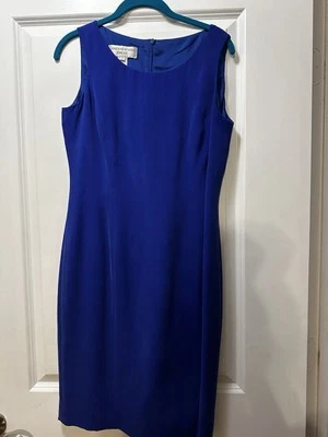 Jones New York 连衣裙 8 码 - 纯蓝色 100% 真丝连衣裙 — 第 1/4 张图片