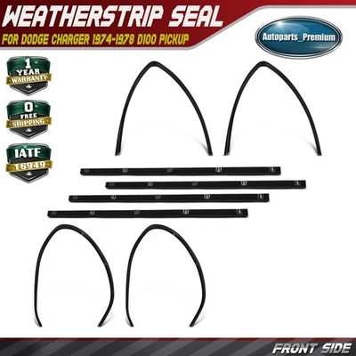 8x Window Belt Weatherstrip Kit for Dodge Charger 1974-1978 D100 Pickup Plymouth - Image 1 of 4