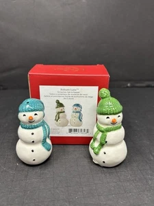Juego de sal y pimienta muñeco de nieve Lenox Balsam Lane - Imagen 1 de 4
