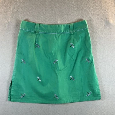 Женская юбка для гольфа Charter club Skort размер 6 зеленая стрекоза с вышивкой - Изображение 1 из 4